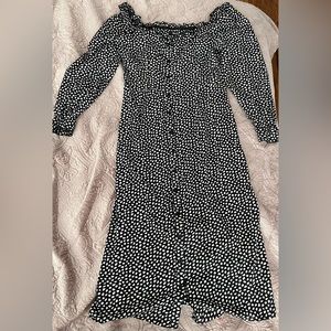 Missguided black and white polka dot dress